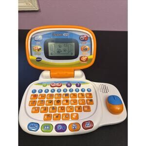 vTech Tote And Go Laptop Computer Kid Toddler Learning Games Orange Tested Works